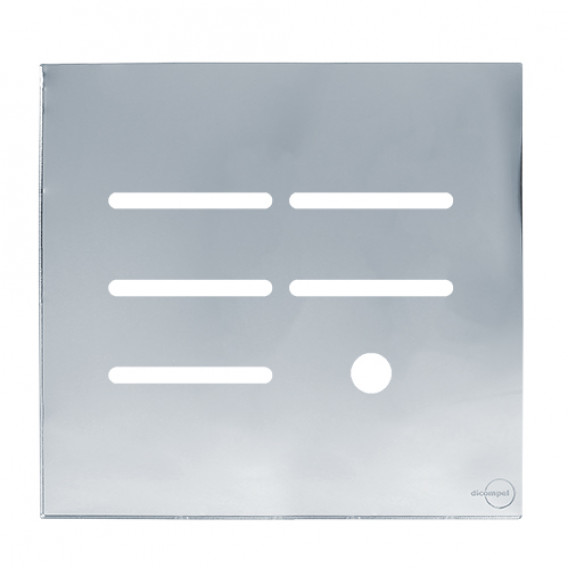 Placa p/ 5 Interruptores + furo 4x4 - Novara Glass Espelhada Placa p/ 5 Interruptores + furo 4x4 - Novara Glass Espelhada